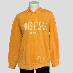 Hot Topic Fruit Basket Kyo Funimation Cat Orange Hoodie With Cat Ears